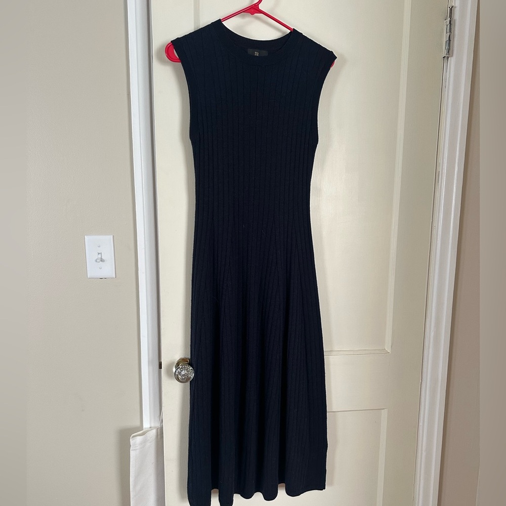 BR Navy Wool Dress